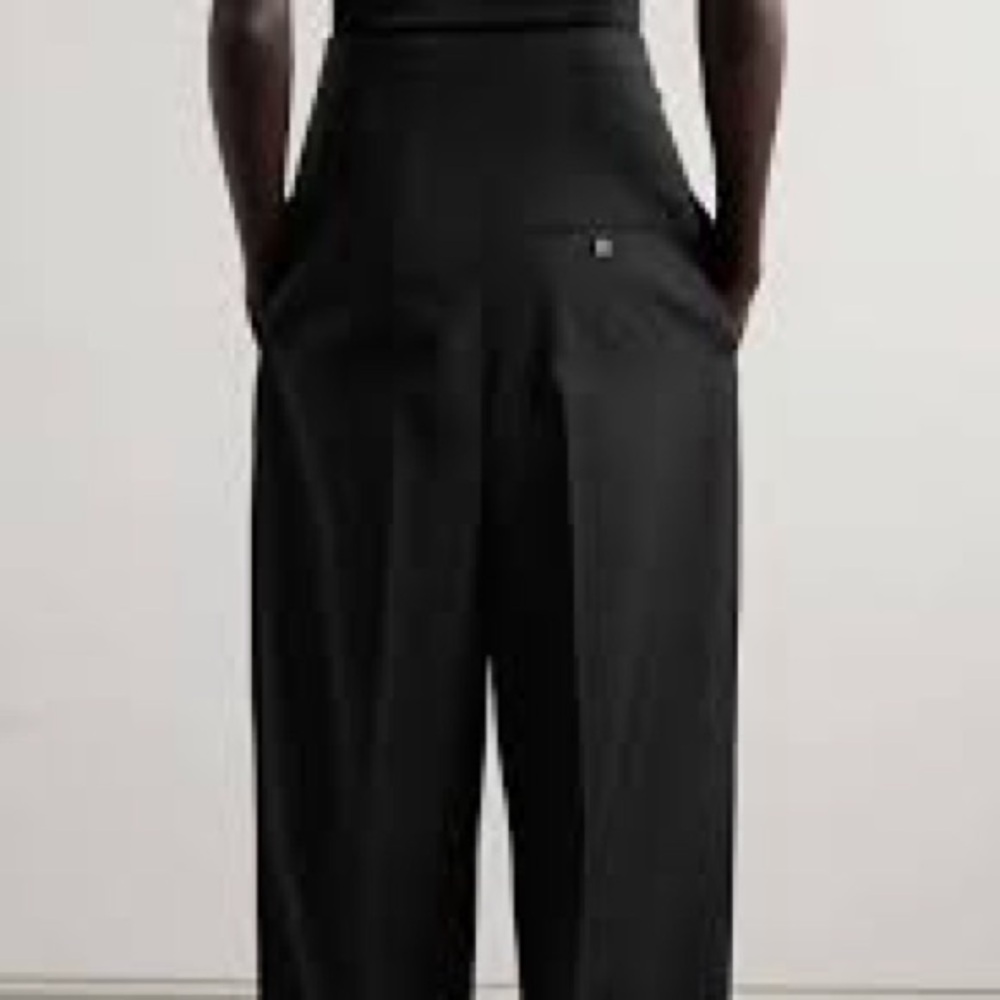 The Row Marcellita Wool and Mohair  Pleated Wide-Leg Trousers Size 8